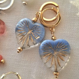 2 xDQ metaal sluitbare oorhangers met oog Goud  ca. 11.5mm oogje: Ø1mm (Nikkelvrij)
