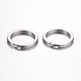 2 x Sleutelhanger ring RVS Ø 20 x 2,5mm