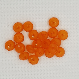 30 x Acryl facet kralen Donut Mandarine Orange 6mm