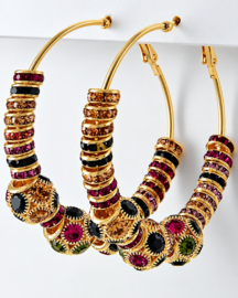 1 x Metalen European jewelry kraal 14 x 13 mm – gat ca. 5 mm – goudkleur – mix kleuren