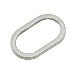 10 x Tibetaans zilveren gesloten ringen ovaal 10 x 6,5 x 1mm gat: 4,5 x 8mm