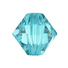 10 x Preciosa Kristal Bicone kraal 8 mm light Turquoise