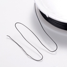 1 x Rol metaaldraad 0,4 mm – lengte ca. 13 meter – Zwart (Nikkelvrij)