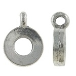 10 x Tibetaans zilveren bails hanger 11 x 8 x 2mmm,  Ø3,4mm, het oogje is: 1mm