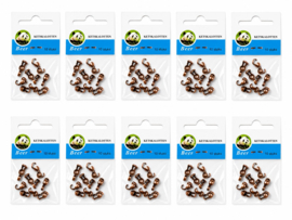 100 x Kalotten 9 x 3 mm – binnendiameter ca. 2 mm – roodkoperkleur