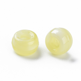 15 x Two tone acryl kralen rondellen 11 x 8 mm – gat 5 mm – Champagne Yellow