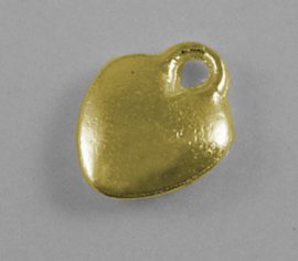 10 x goudkleur hartjes om bijvoorbeeld aan verlengkettingen te hangen 10mm