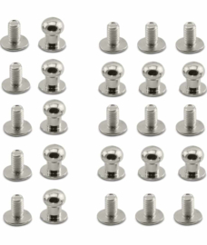 10 sets DQ metalen studs klinknagel rivet platinum kleur (Nikkelvrij)