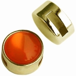 Metalen Ibiza cabochon schuiver goud voor 12mm cabochon. (Zonder cabocon steen) Ø 8mm