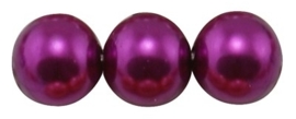 50 x prachtige glasparel kleur: Magenta 3mm