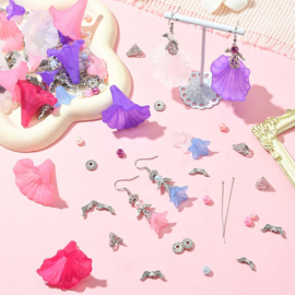 1 x Starterspakket engelen oorbellen maken – DIY set – mix kleuren