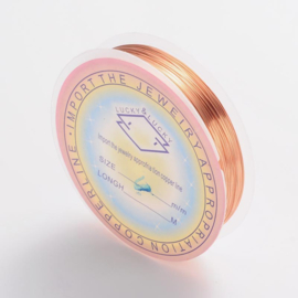 1 x Rol metaaldraad 0,2 mm– ca. 35 meter – bruin (Nikkelvrij)