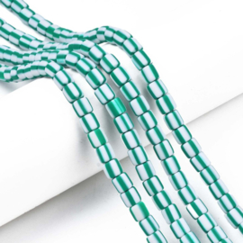 20 x handgemaakte polymeer klei kralen light sea green 6,5 x 6mm gat: 1,2mm column