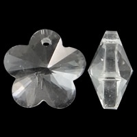 Kristal facet Hanger bloem 14 x 13 x 7mm gat 1mm