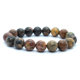 10 x  edelsteen kraal van matte Leopard Skin jasper 8,5mm gat: 1,2mm