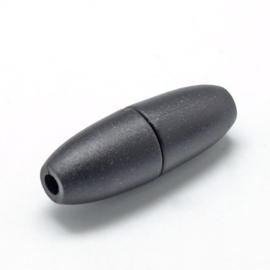 2 x Breakaway sluiting voor kindersieraden 24 x 9mm, gat: 2,5mm zwart