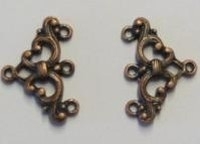 2 x Luxe verdeler antiek koper 22 mm