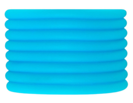 2 meter Rubber koord 5 mm – holle binnenkant – gat Ø 2,2 mm – sky blue