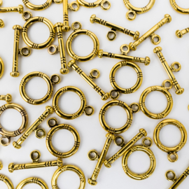 4 x metalen sluitingen 8 mm x 12 mm goudkleur