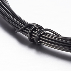 Aluminium draad 0,8 mm dik, 10m per rol, Black