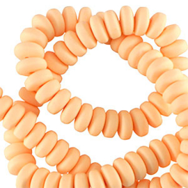 20 x Polymeer kralen rondellen 7mm Sunset peach orange