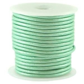 50 cm DQ Leer 3 mm Metallic Licht Turquoise