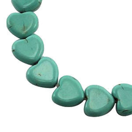 5x Natuursteen Hart (Howliet) 15x16 Turquoise Groen