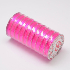 1 rol elastiek transparant 0,8 mm Fuchsia