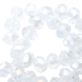 20 x Top Facet kralen 4x3 mm disc Crystal-diamond coating