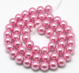 25 x prachtige glasparel oud roze 10mm