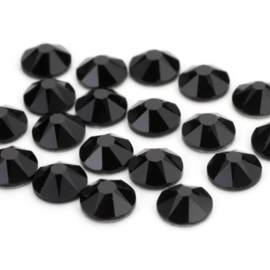 10 x  Swarovski flatback  strass steentje 3mm zwart