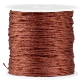 3 meter Macramé satijndraad 0.8 mm Brown