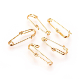 1 x Mini kiltspeld 24 x 7,5 x 2 mm – oogje 1,5 mm – real 18K gold plated