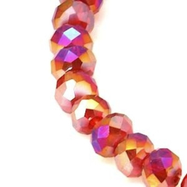 20 x Topfacet 6x4 mm Siam Rood Diamond