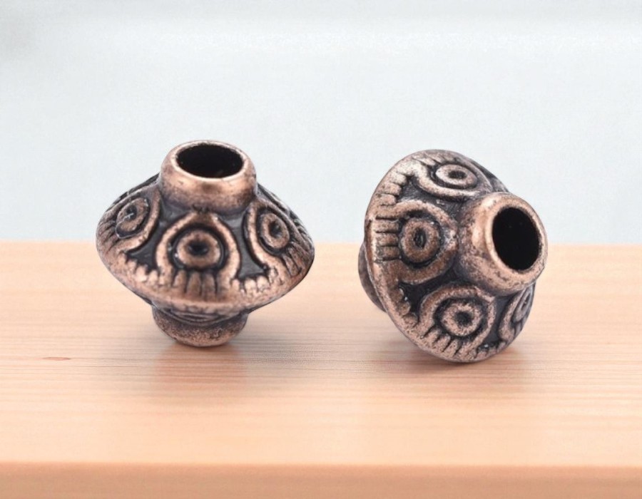 10 x Metalen tussenzetsel kraal 7mm x 6mm, keuze uit verschillende kleuren