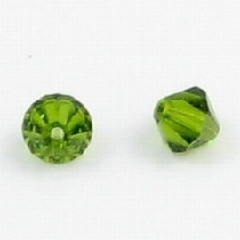 5x Swarovski kristal bicone 8mm Olivine