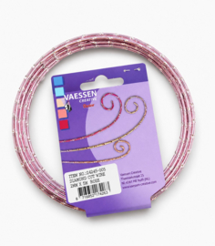 1 rol Vaessen Creative aluminiumdraad diamond cut 2 mm x 5 meter – roze (Nikkelvrij)