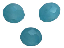 20 x Briolette top facet kristal kralen 4x3 mm gat 1 mm opaal licht blauw