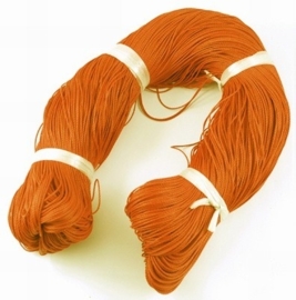 10 meter waxkoord 1mm oranje polyester