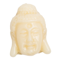 2 x Resin Buddha kraal Floral White 19x14x7 mm