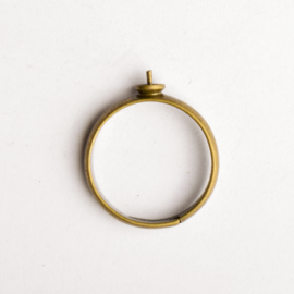 10 x basis ring goudkleur 18 x 18 mm