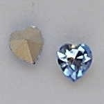 Preciosa  punt hart crystal 6mm blauw ♥