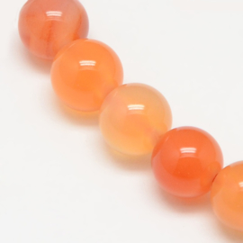 10 x  edelsteen kraal natuurlijke Carnelian, Carneool Kleur: peach/orange 6 mm