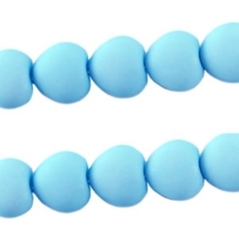 10 x Acryl kralen hart 10mm Azuur blauw