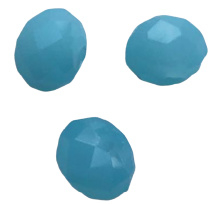 10 x Briolette top facet kristal kralen 6x4 mm gat 1 mm licht blauw