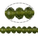 10 x Briolette kraal 10 x 8mm gat 1,5mm olijf groen