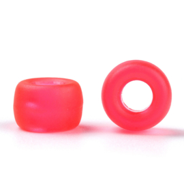 20 x  Rondellen acryl kralen 9 x 6mm Gat: 3,8mm Frosted Cerise