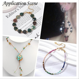 1 rol RVS rijgdraad met nylon coating 0,38 mm – medium sea green