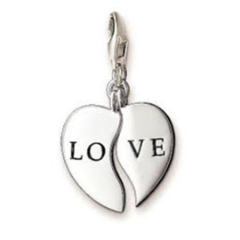 Love  925 Sterling Zilveren Bedel met karabijnsluiting ♥