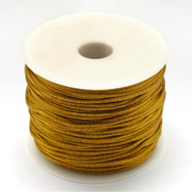 2 meter satijnkoord  macramé koord van ca. 1,5 mm Dark Golden rot